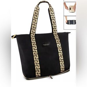 Vesace Black&Gold Foldable Tote Bag